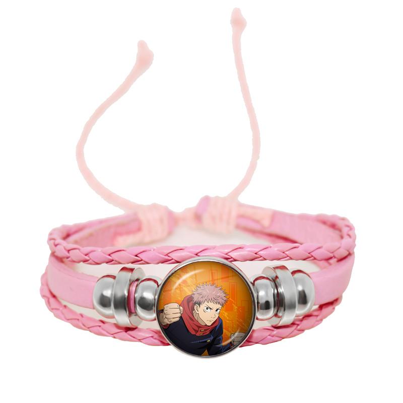 

Anime Jujutsu Kaisen Bracelet Art Photo Fashion Decorative Glass Dome Cabochon Leather Wristband For Women Men Jewelry Gift