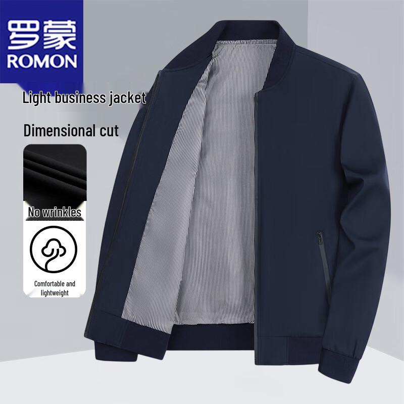 ROMON Men's Business Casual Stand Collar Jacket