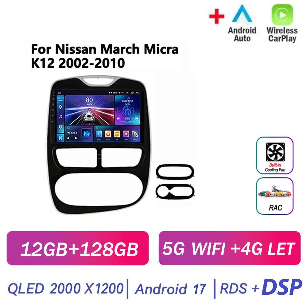 Autoradio Android 17 pour Renault Clio 3 4 2012-2016, Carplay, Navigation GPS, 2DIN, WiFi, Lecteur Bluetooth, Unité principale