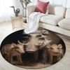 Warthog Pattern Round rug,Carpet Rug for Living Room Bedroom Playroom ,Non-slip Floor Mat,Holiday Gifts and Birthday Gifts.