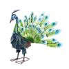 Metal Peacock Statue Realistic Easy DIY Assembly Beautiful Peacock Statue Ornament for Outdoor