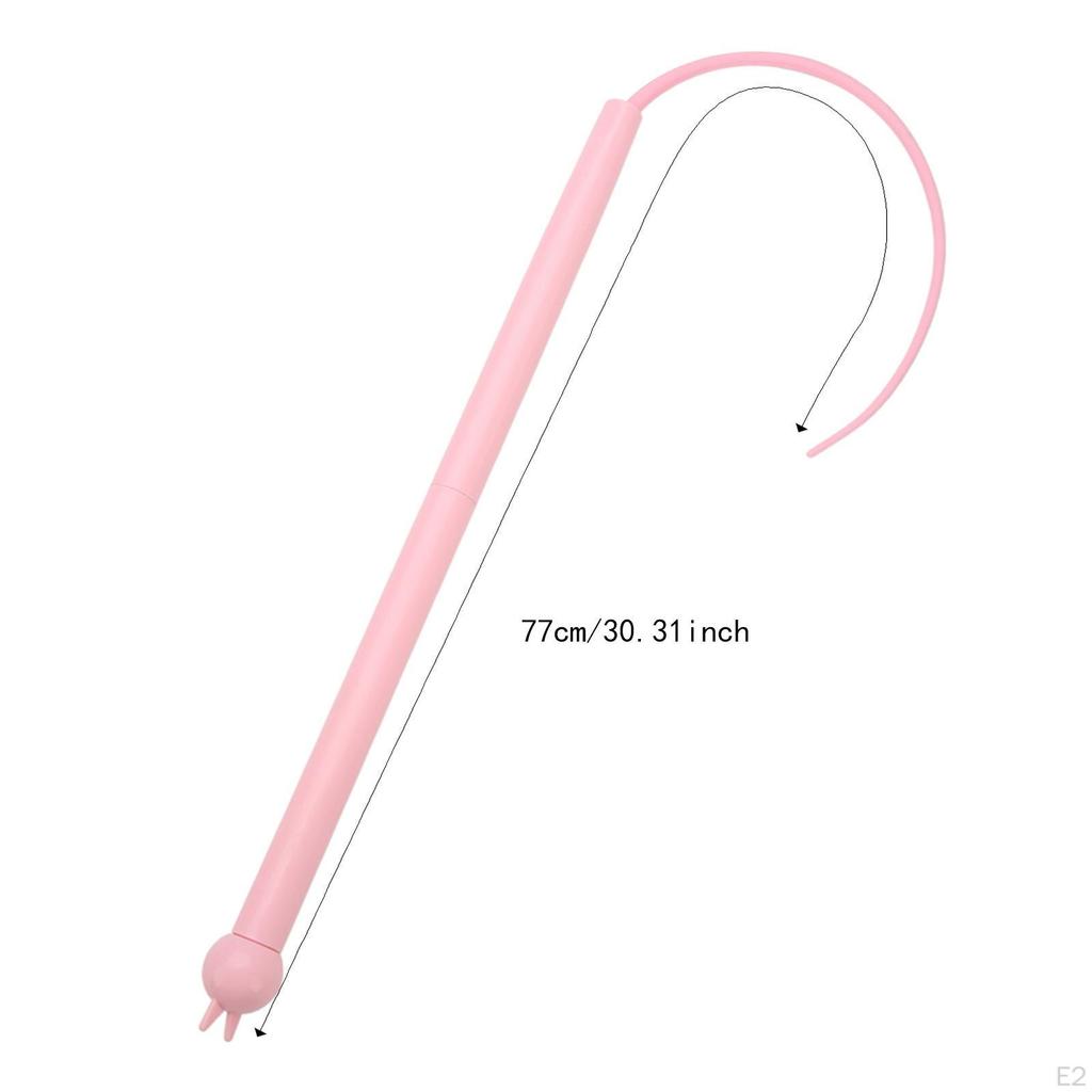 Katzen Teaser Stab Spielzeug für Wohnungskatzen Tragbar Lustig Mäuseschwanz Kätzchen Interaktiv