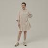 BETWEEN A AND B Pleated Hooded Jersey Dress [Oatmeal]