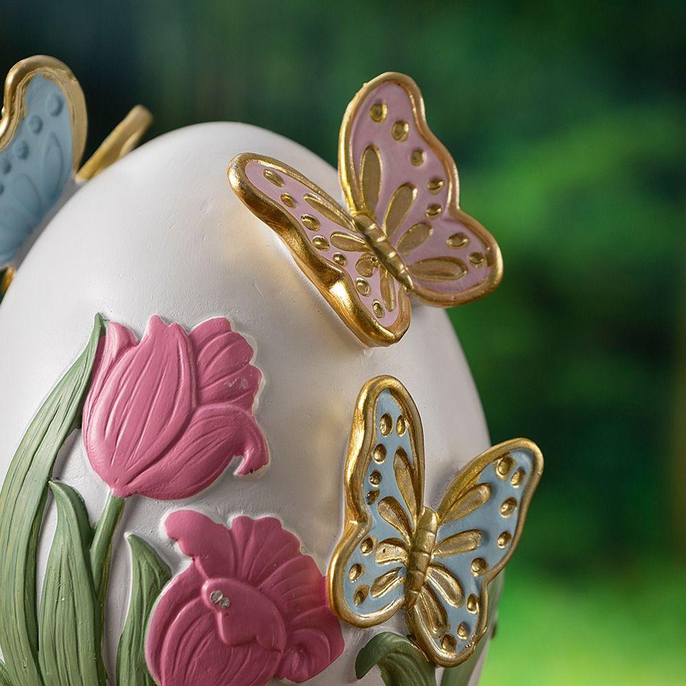 Easter Egg Resin Ornament Butterfly Pattern Easter Decorative Egg  Bedroom Decor