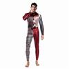 Women/Men Circus Hell Printed Scary Jumpsuit Halloween Party Cosplay Costume Bodysuit Adults Fitness Onesie Outfits