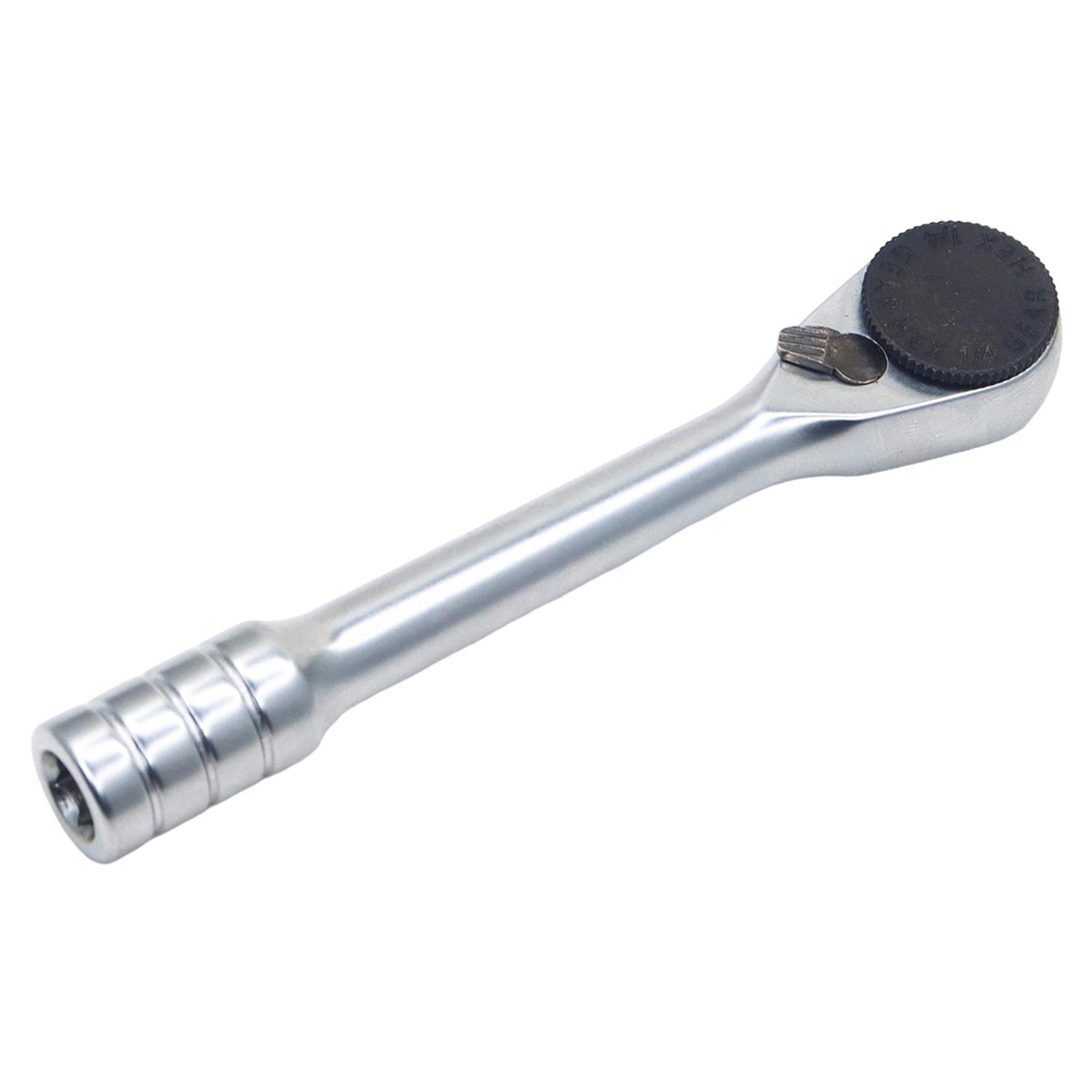 

Ratcheting Mechanism Screwdriver 2 Side Head 1/4 Drive Ratchet Handle Alloy Steel For DIY Projects