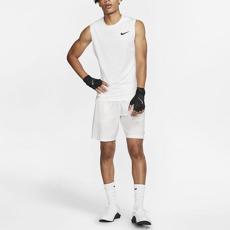 Nike Tank Tops Men's White Crew Neck Moderate Straight Fit BV5601-100