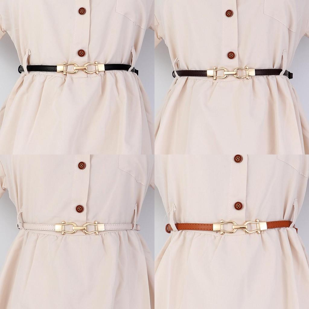 Elegant Women's Pu Leather Skinny Belt With Unique Hook Closure For Fashionable Accessories