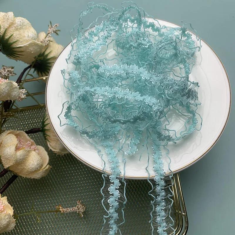 20meters/lot Elastic Colored Lace Organza Ribbon DIY Clothing Curtains Handmade Crafts Accessories Festival Gift Packaging