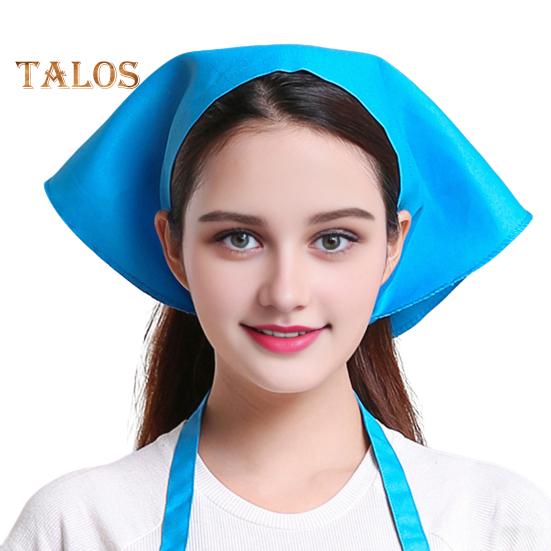 Triangle Head Scarf Women Hair Bandana Waiter Work Headscarf for Kitchen Restaurant Female Chef Cap for Bakers Baristas Cleaners