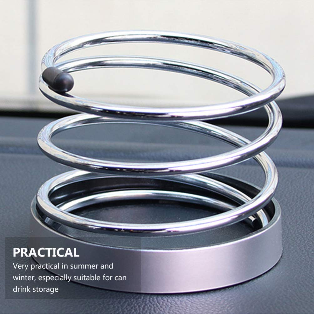 VORCOOL Drink Holder for Cars, Standing Cup Holder, Spring Design, Stainless Steel, Car Storage,