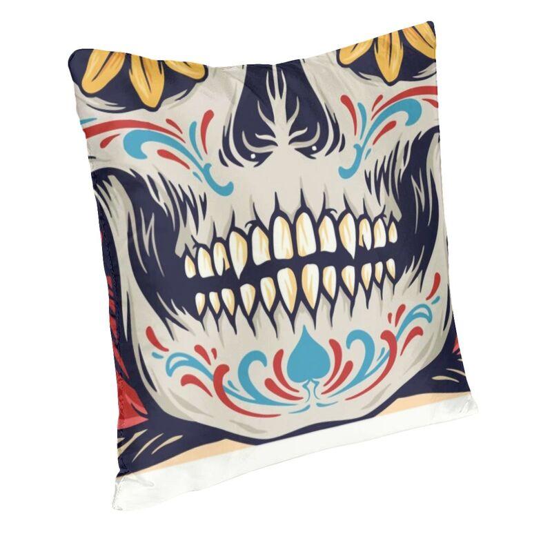 Dia De Los Muertos Day Of The Dead Sugar Skull Cushion Cover 40x40 Decoration 3D Print Throw Pillow for Living Room Two Side