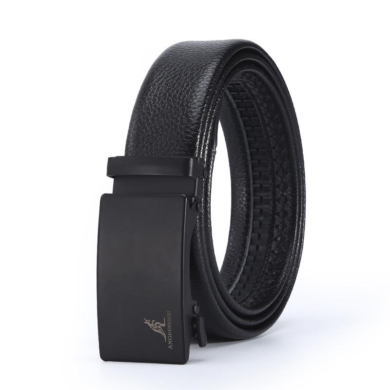 Leopard Automatic Button Head Men'S Dress Belt Men'S Green Business Casual Pants Belt