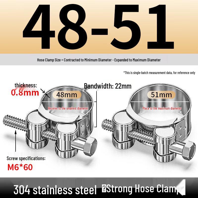 Aokewen Stainless Steel Heavy-Duty Hose Clamps