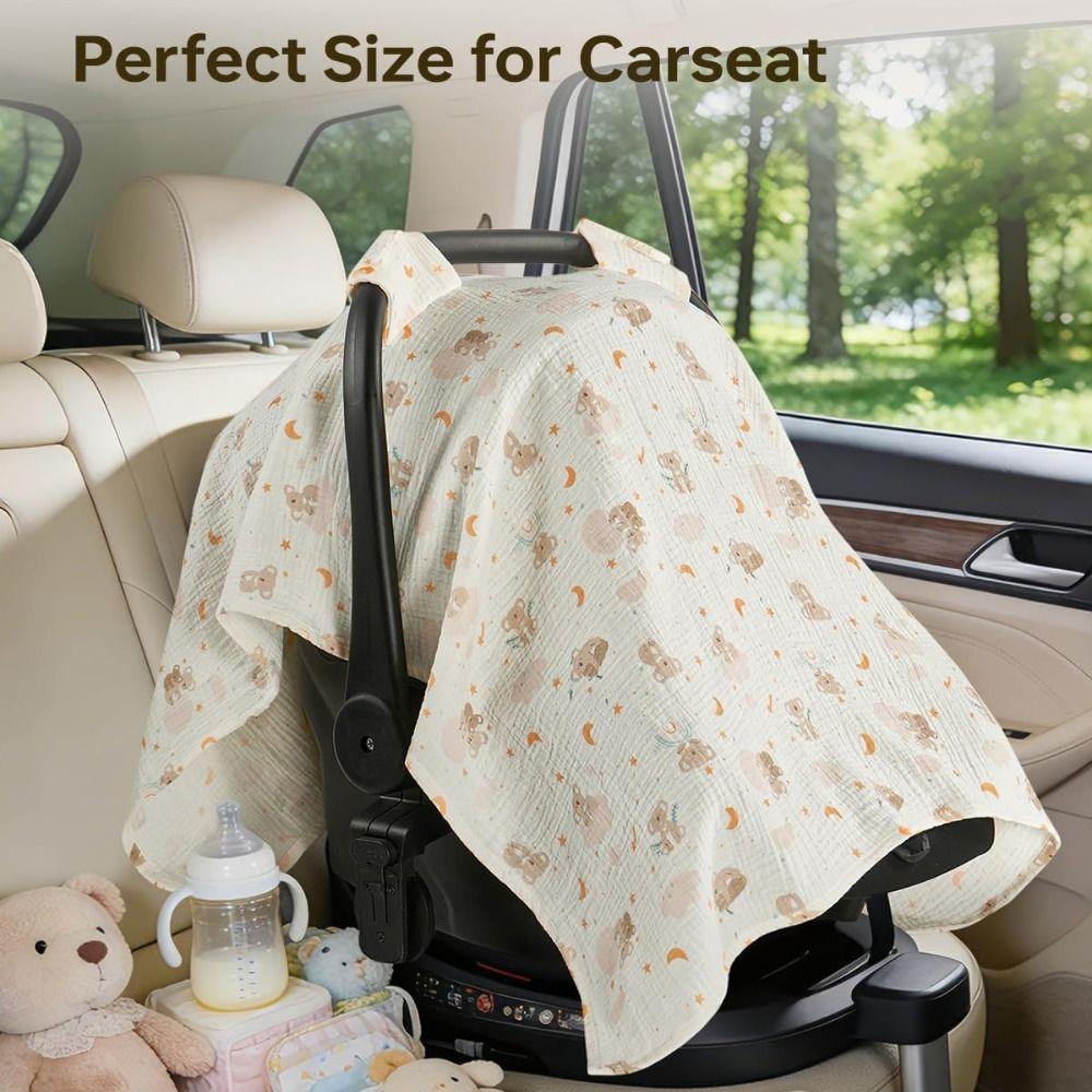 Sun Protector Stroller Cover Soft Breathable Sun Protector Cover Car Seat Canopy  For Boys Girls