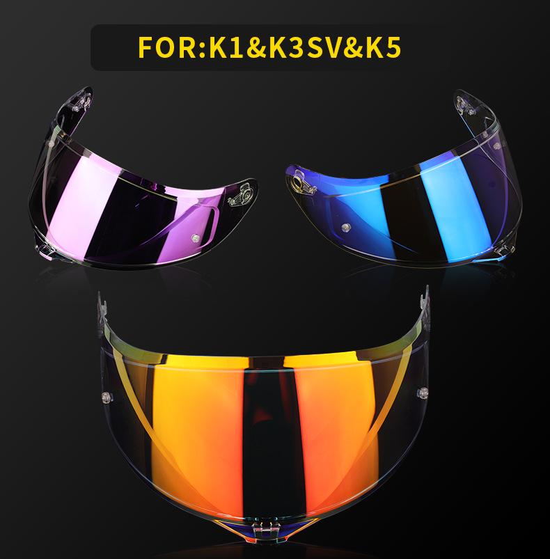 K5PLUS SOMAN Motorcycle Helmet Visor with Anti-Fog Film & Sunshade for K1/K5/K3SV