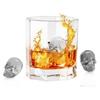 3D Skull Ice Cube Mold,3D Skull Silicone Ice Cube Molds Ice Cube Tray with Lid for Whiskey Cocktail Black Antibacterial