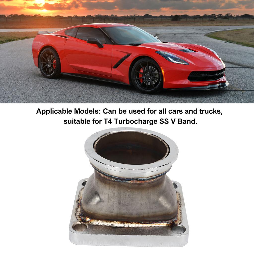 2.5in V Band Flange Adapter Stainless Steel Rustproof Long Lasting Universal for T4 Turbo