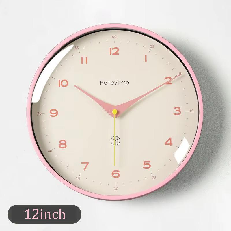 12/10 Inch Silent Wall Clock Non-Ticking Quartz Battery Operated Modern Decorative Clock for Home Bedroom Office Decro