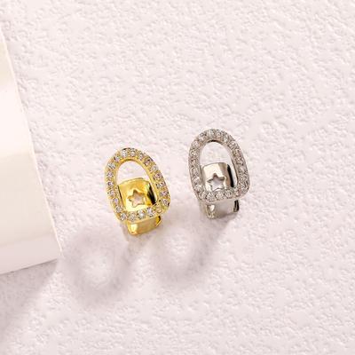 Zirkon Iced Out Einzelzahn Grillz - Bling Rapper Halloween Zähne Requisiten Schmuck