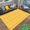 Yellow Cartoon Egg Character Pattern Carpet with Funny Expressions Suitable for Use As an Anti-slip for Living Room Bedroom Sofas