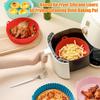 Silicone Air Fryer Liner With Handles Foldable Mats For Baking Frying Steaming Food-Grade Non-Stick Heat-Resistant Baking Tray
