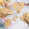 WTEMPO Wedding Heart Shaped Design Table Seat Numbers 1-20 with Holder Base Hollow-out Card Holders Festive Parties Seating Cards