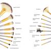 18-teiliges Make-up-Pinsel-Set, Make-up-Pinsel mit Reiseetui, Holzgriff, professioneller Kabuki-Pinsel aus synthetischen Fasern, Premium