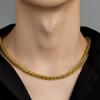 Gold Plated Alloy Chain Necklace Fadeproof Hypoallergenic Long Lasting Shine Dainty Thin Chain for Women Daily All-day Wear