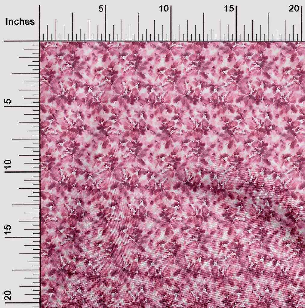 oneOone Cotton Poplin Magenta Fabric Abstract Floral Craft Projects Decor Fabric Printed By The Yard 42 Inch