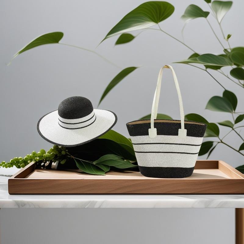 Straw Woven Tote: Beach Style, Large Capacity Shoulder Bag for Women