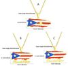 Versatile Puerto Rico Flag Pendant Necklace Puerto Rico Culture Necklace Fashion Jewelry Suitable for Various Occasion