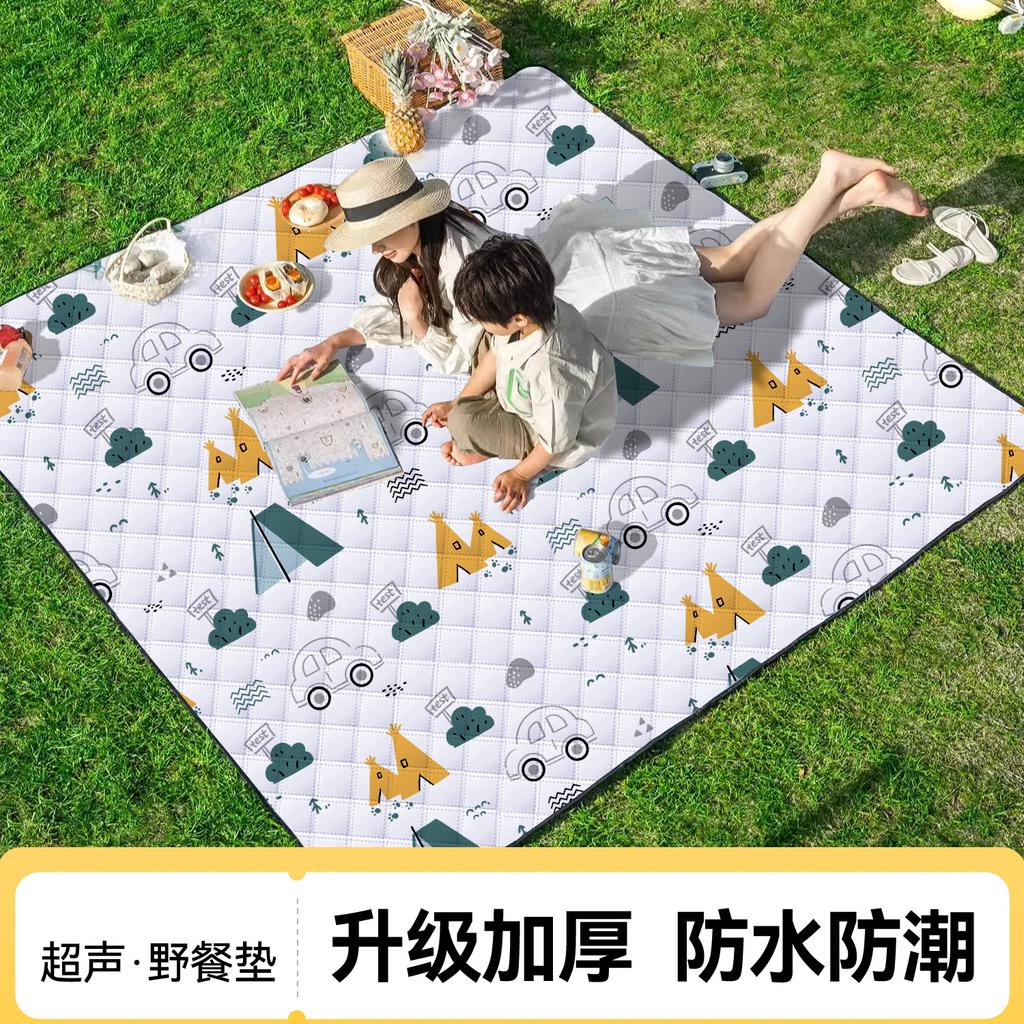 Picnic mat, moisture-proof mat, summer thickening, wilderness, camping, beach, spring outing, waterproof mat, floor mat, outing travel mat
