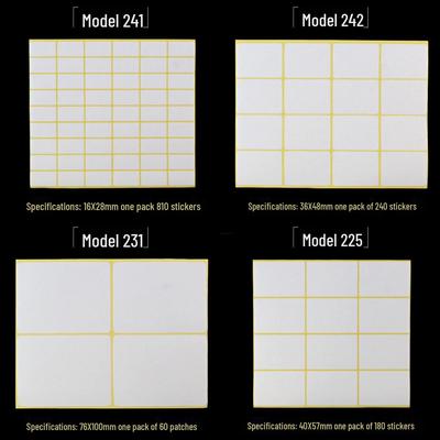 Pegatinas de Etiquetas Blancas Autoadhesivas A5 para Imprimir y Escribir a Mano - Pegatinas Blancas de Nombre y Número