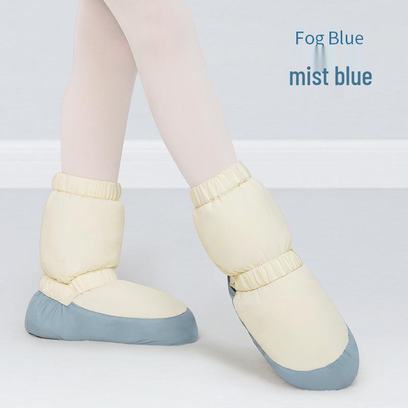

Women s Velvet Ballet Boots: Color Block Warm-Up Shoes for Autumn/Winter XL (40-41)