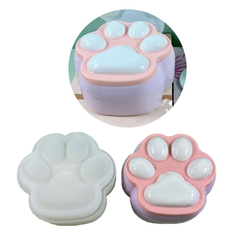 Cat Paw Shape Box Epoxy Molds Silicone Jar Resin Molds for DIY Cat Claw Storage Box Personalize Cat Claw Organizer Molds