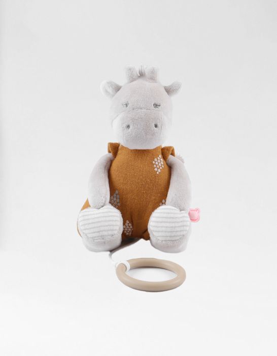 Peluche mini musicale - noukie's - tiga stegi ops - beige - pour bébé
