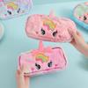 Furry Pencil Holder Adorable Cute Pencil Case Cartoon Stationery Bag Soft Plush Pencil Bag For Stationery Storage School
