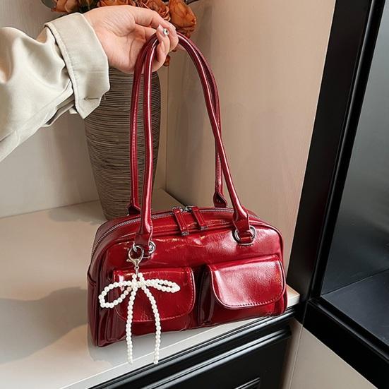 Women Hobo Bag Shoulder Bag with Top Handle Faux Leather Retro Handbag Shoulder Purse for Daily Use Commuting Travel Date