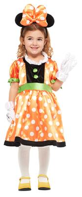 Disney Kürbis Minnie Kinderkostüm für Mädchen, Geeignet für Körpergrößen 100cm-120cm