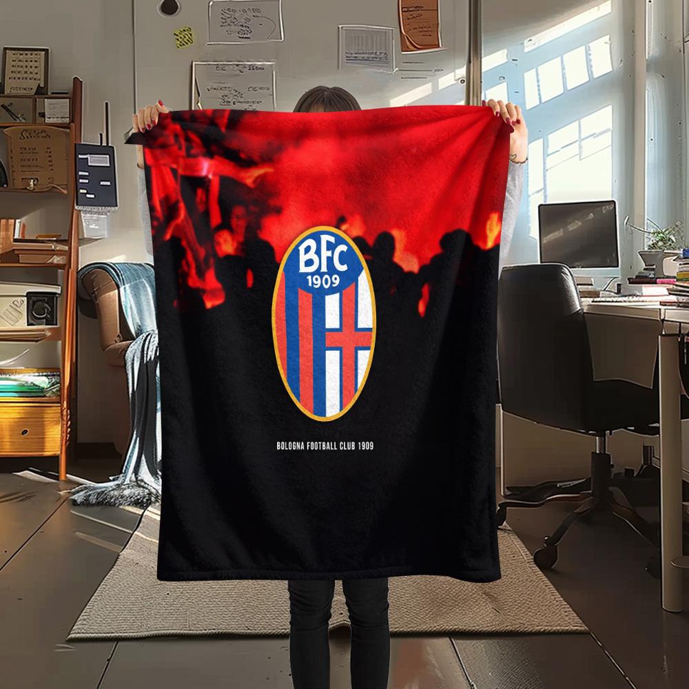 AS Bologna Calcio  Print Flannel Blanket, High Quality Comfortable for All Seasons, Home Decor, Warmth and Comfort