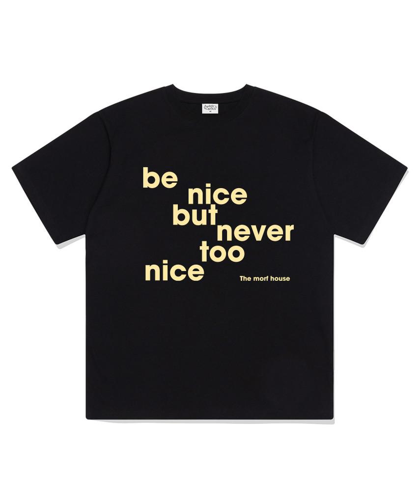 Deomopeuhauseu Be Nice Oversized Short-Sleeve T-Shirt Charcoal