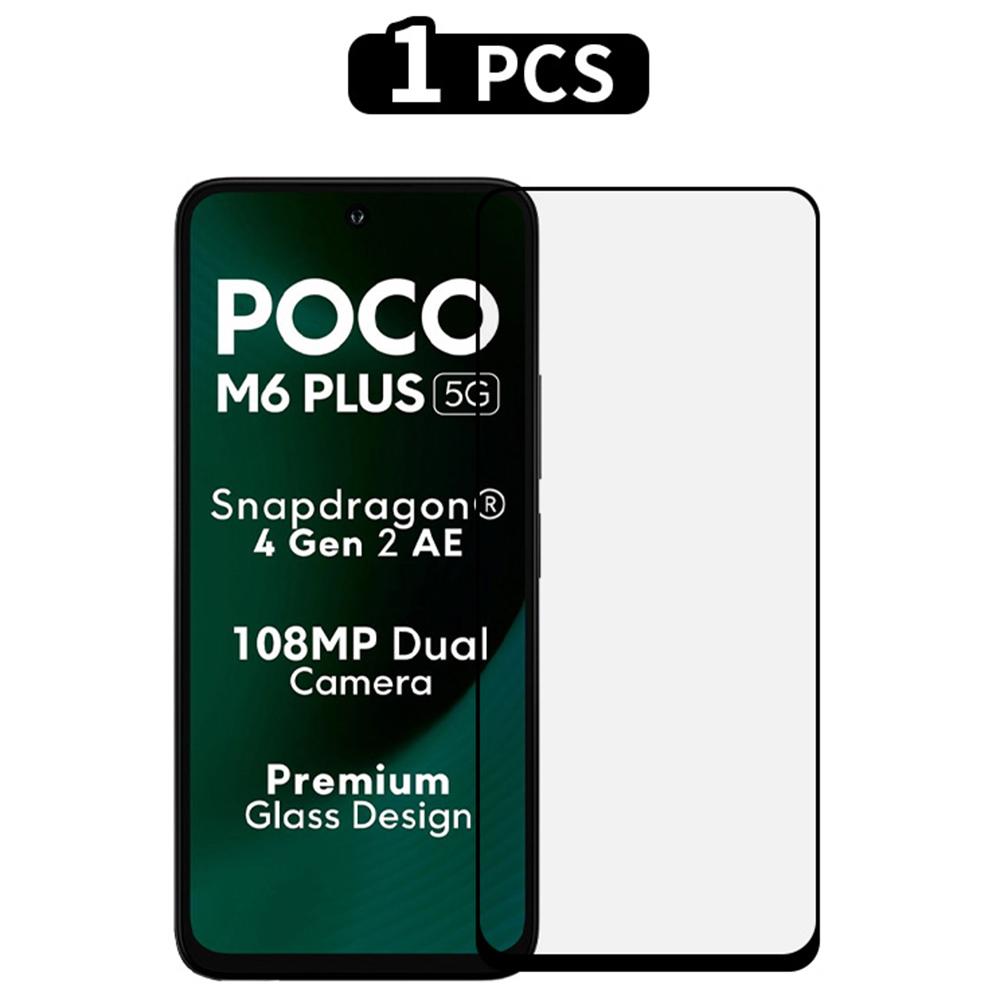 

RURIHAI Для Xiaomi Poco M6 Plus 5G Захисне скло для екрана Вторинне загартування Високоалюмінієво-силікатна скляна плівка Type A