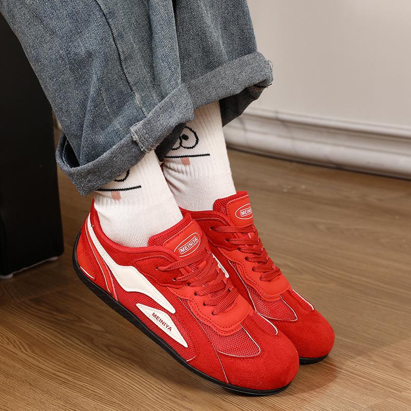 

Couple ins German training shoes Korean version of student summer mesh breathable trend comfortable casual street shot American Forrest Gump shoes 36 красный