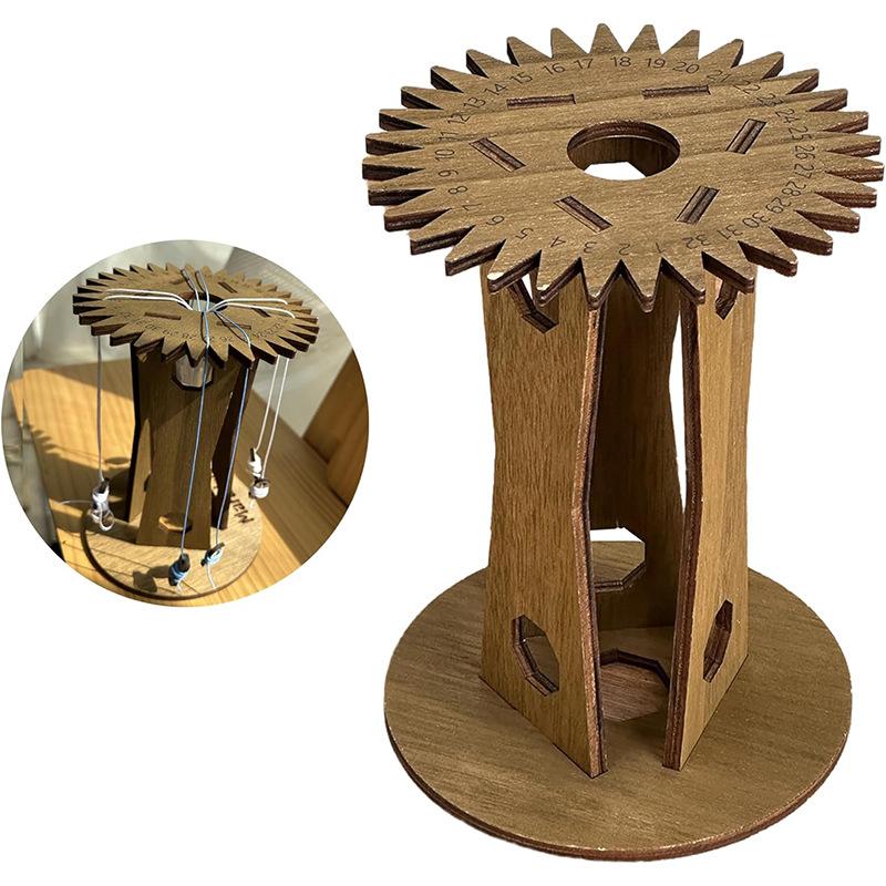 

Weaving Sring with Wooden Handles DIY Handmade Rope Woven Disc Wooden Craft Simple Design Concept and Creative