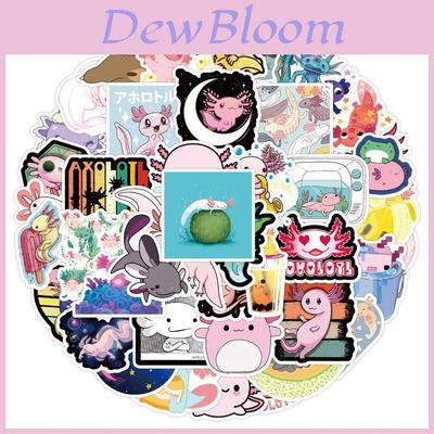 Cute Axolotl Stickers 50 Waterproof Cartoon Decals For Diy Laptop Phone Suitcase