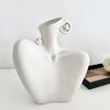 Body Vase White Ceramic Vase Minimalist Style, Unique Statue Art Bust Vase, Modern Abstract Flower Vase for Home Decor, Centerpieces, Table Decoration