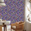 Blue and purple wildflowers wallpaper for living room and bedroom 50x1000