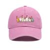 Hot Thanksgiving Flock Logo Print Washed Retro Print Baseball Cap Dad Hat Dad Hat