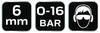 Quick connector for compressor with 6 mm hose outlet